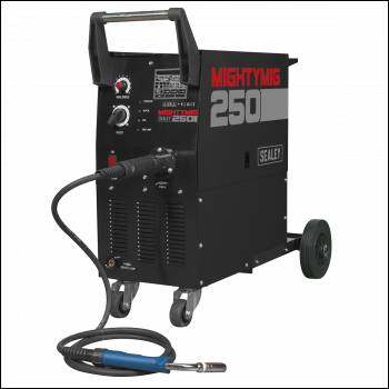 Sealey MIGHTYMIG250 Professional Gas/Gasless MIG Welder 250A with Euro Torch