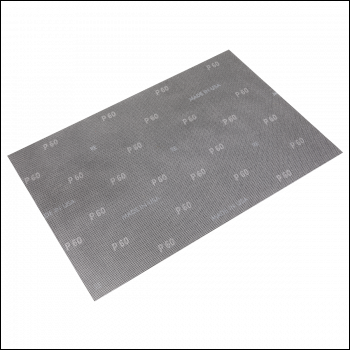 Sealey MOS121860 Worksafe® 12 x 18 inch  Mesh Orbital Screen Sheets 60Grit - Pack of 10