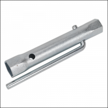Sealey MS158 Long Reach Double End Spark Plug Box Spanner with L-Bar 17/21mm