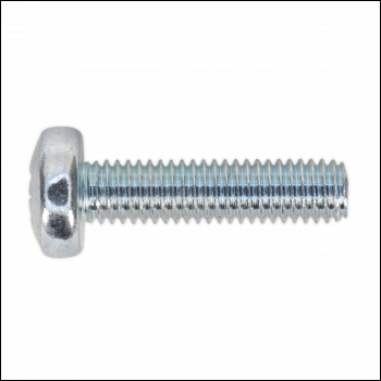 Sealey MSP520 Zinc Plated Pan Head Pozi Machine Screw M5 x 20mm, DIN 7985Z - Pack of 100