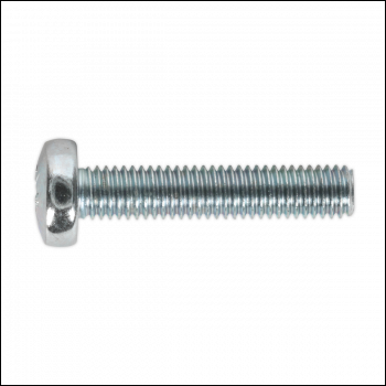Sealey MSP525 Zinc Plated Pan Head Pozi Machine Screw M5 x 25mm, DIN 7985Z - Pack of 50