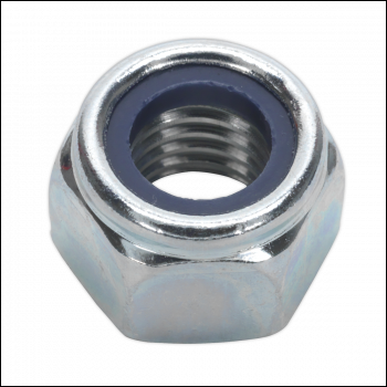 Sealey NLN12 Zinc Plated Nylon Locknut M12, DIN 982 - Pack of 25