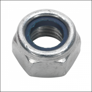 Sealey NLN14 Zinc Plated Nylon Locknut M14, DIN 982 - Pack of 25
