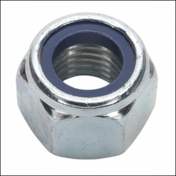 Sealey NLN16 Zinc Plated Nylon Locknut M16, DIN 982 - Pack of 25