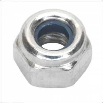 Sealey NLN4 Zinc Plated Nylon Locknut M4, DIN 982 - Pack of 100