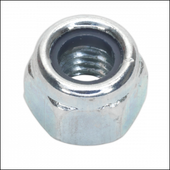 Sealey NLN6 Zinc Plated Nylon Locknut M6, DIN 982 - Pack of 100