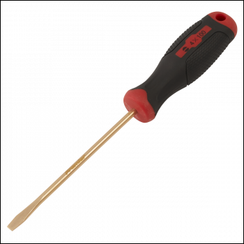 Sealey NS093 Screwdriver Slotted 4 x 100mm - Non-Sparking
