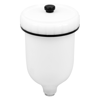 Sealey PC01 Paint Spray Gun Pot with Brass Fitting 600ml - White