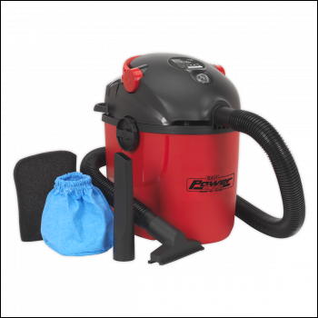 Sealey PC100 10L Vacuum Cleaner Wet & Dry 1000W/230V