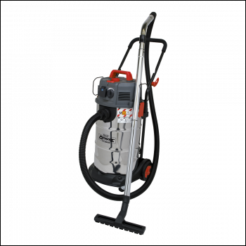 Sealey PC380M M Class Dust-Free Vacuum Cleaner Wet & Dry Stainless Steel Drum 38L 1500W/230V