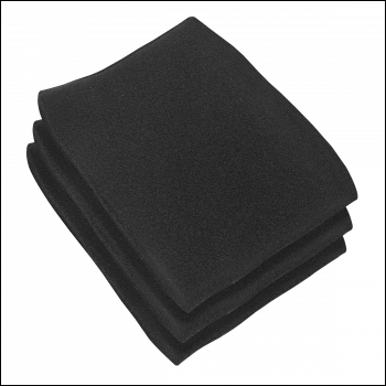 Sealey PC380MFF Foam Filter - Pack of 3