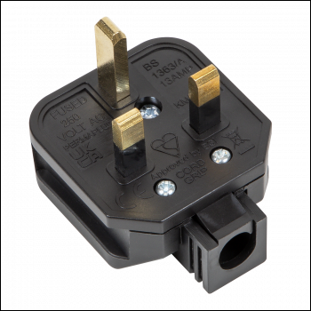 Sealey PL/13/3S 13A Heavy-Duty Plug - Black