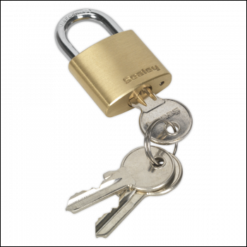 Sealey PL100 Brass Body Padlock 30mm