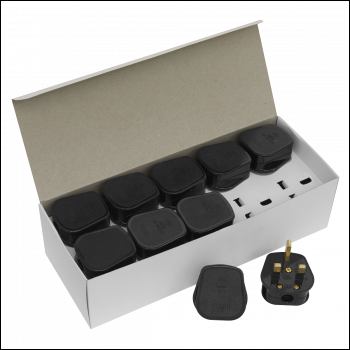 Sealey PL13/320 13A Plug, Black - Pack of 20