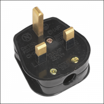 Sealey PL13/320S 13A Plug - Black