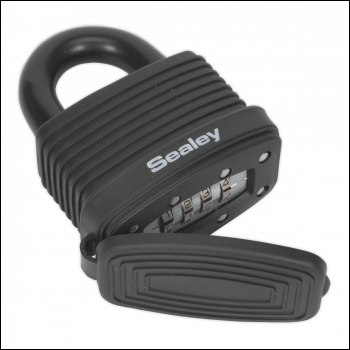 Sealey PL302CW Steel Body Weatherproof Combination Padlock 48mm