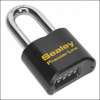 Sealey PL603L Premier™ Steel Body Combination Padlock Long Shackle 62mm
