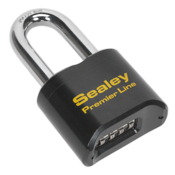 Sealey PL603L Premier™ Steel Body Combination Padlock Long Shackle 62mm