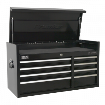 Sealey PTB104008 Premier™ Heavy-Duty Extra-Wide Topchest 8 Drawer 1040mm - Black