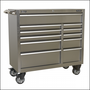 Sealey PTB105511SS Premier™ Heavy-Duty Extra-Wide Rollcab 11 Drawer 1055mm - Stainless Steel