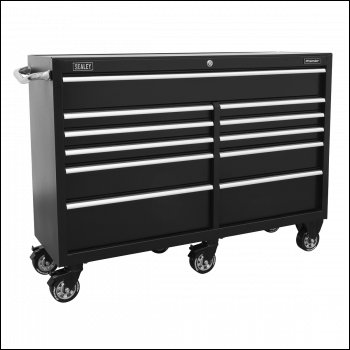 Sealey PTB143011 Premier™ Heavy-Duty Extra-Wide Rollcab 11 Drawer 1430mm - Black