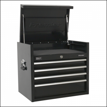 Sealey PTB66004 Premier™ Heavy-Duty Topchest 4 Drawer 660mm - Black