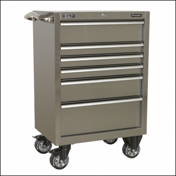 Sealey PTB67506SS Premier™ Heavy-Duty Rollcab 6 Drawer 675mm - Stainless Steel