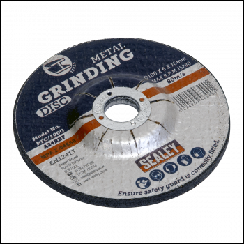 Sealey PTC/100G 100 x 6mm Grinding Disc 16mm Bore