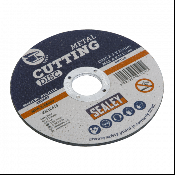 Sealey PTC/115C 115 x 3mm Cutting Disc 22mm Bore