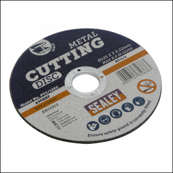 Sealey PTC/125C 125 x 3mm Cutting Disc 22mm Bore