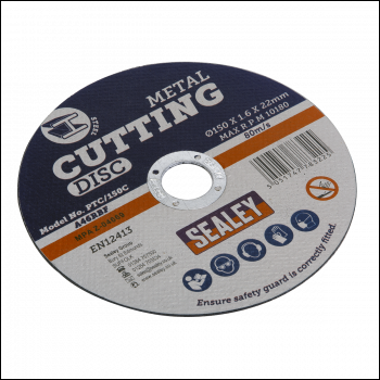 Sealey PTC/150C 150 x 1.6mm Cutting Disc 22mm Bore