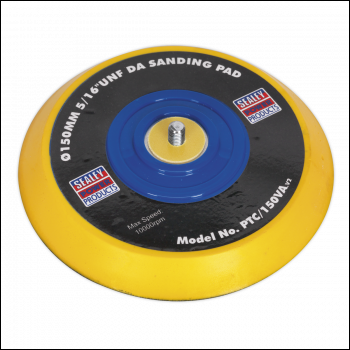 Sealey PTC/150VA 145mm DA Backing Pad for Hook-and-Loop Discs 5/16 inch UNF