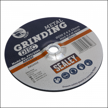 Sealey PTC/230G 230 x 6mm Grinding Disc 22mm Bore