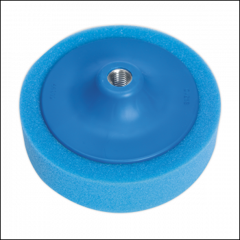 Sealey PTC/CH/5/8-B 150 x 50mm Buffing & Polishing Foam Head 5/8 inch UNC - Blue/Medium