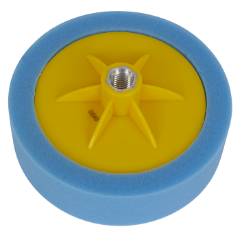 Sealey PTC/CH/5/8-B 150 x 50mm Buffing & Polishing Foam Head 5/8 inch UNC - Blue/Medium
