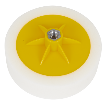 Sealey PTC/CH/M14-W 150 x 50mm Buffing & Polishing Foam Head M14 x 2mm - White/Dense