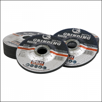 Sealey PTC115G12 115 x 6mm Grinding Disc 22mm Bore - Pack of 12