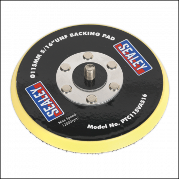 Sealey PTC115VA516 115mm Backing Pad Hook-and-Loop 5/16 inch UNF