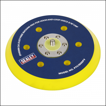 Sealey PTC150DFV 145mm DA Dust-Free Backing Pad for Hook-and-Loop Discs 5/16 inch UNF