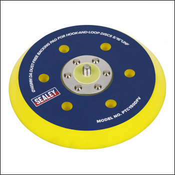 Sealey PTC150DFV DA Dust-Free Backing Pad for Hook-and-Loop Discs Ø145mm 5/16 inch UNF