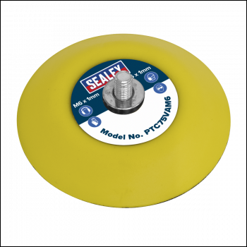 Sealey PTC75VAM6 71mm Hook-and-Loop Backing Pad M6 x 1mm