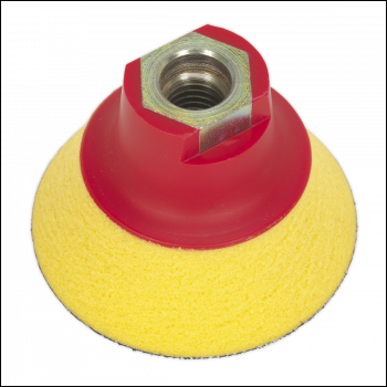 Sealey PTCBPV4S 75mm Hook-and-Loop Ultra-Soft Backing Pad M14 x 2mm