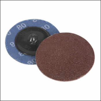 Sealey PTCQC5080 50mm Quick Change Sanding Disc 80Grit - Pack of 10