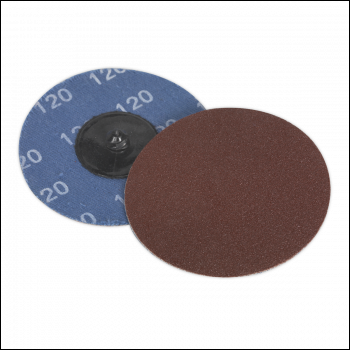 Sealey PTCQC75120 75mm Quick Change Sanding Disc 120Grit - Pack of 10