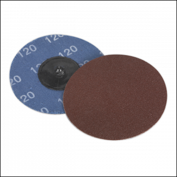 Sealey PTCQC75120 Quick-Change Sanding Disc Ø75mm 120Grit Pack of 10