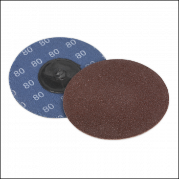 Sealey PTCQC7580 75mm Quick Change Sanding Disc 80Grit - Pack of 10