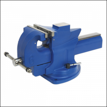 Sealey QAV150 Quick Action Cast Iron Vice with Swivel Base 150mm