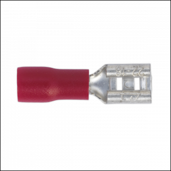 Sealey RT20 Push-On Terminal 4.8mm Female Red Pack of 100