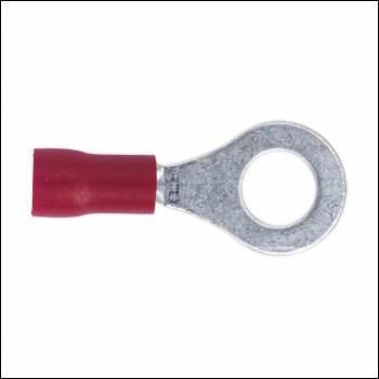 Sealey RT26 Easy-Entry Ring Terminal Ø6.4mm (1/4 inch ) Red Pack of 100