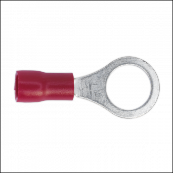 Sealey RT27 Easy-Entry Ring Terminal Ø8.4mm (5/16 inch ) Red Pack of 100